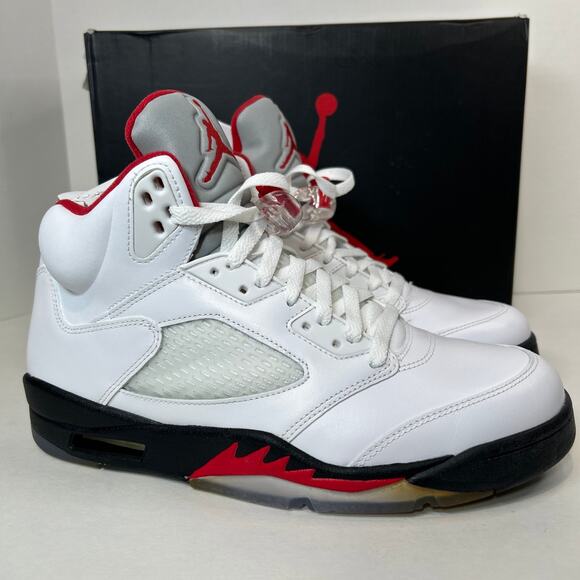 Air Jordan 5 Retro Fire Red Silver Tongue Men’s 9.5 (2012) – Style 136027-100 - Picture 1 of 16